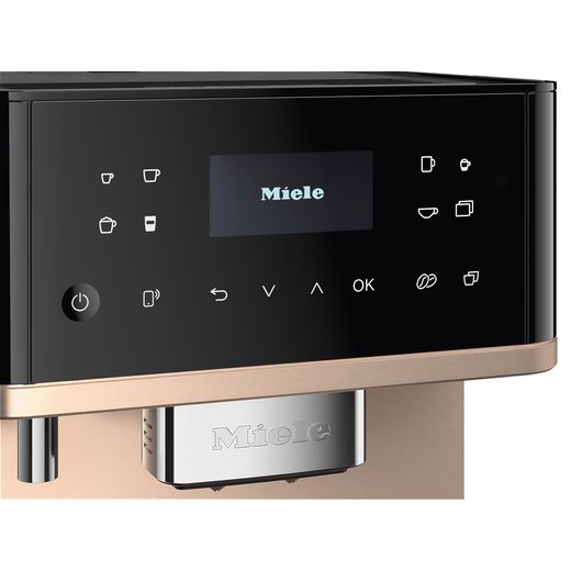 Miele CM6360 Coffee Machines Obsidian Black / Clean Steel Metallic - Control panel shot
